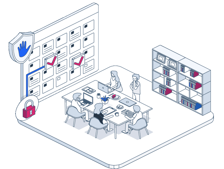 Meeting room and desk scheduling