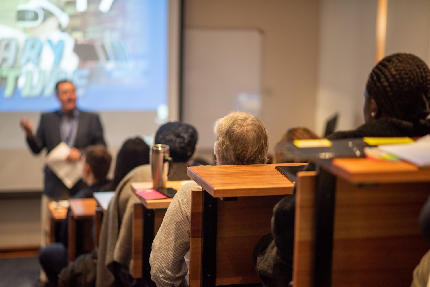 group of people in a lecture